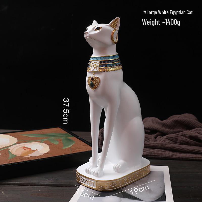 Nordisch Retro Nep Hout Egyptische Kat Beeldje voor Woonkamer of Studeerkamer Decoratie