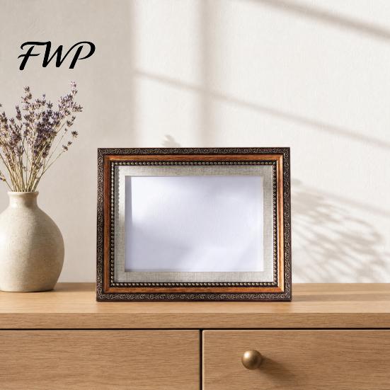 Elegant Vintage Picture Frame Photo Frame, Art Mat for Tabletop Display Multi-layer Cardboard & Wall Mount, Decorative Studio Portrait Photos European