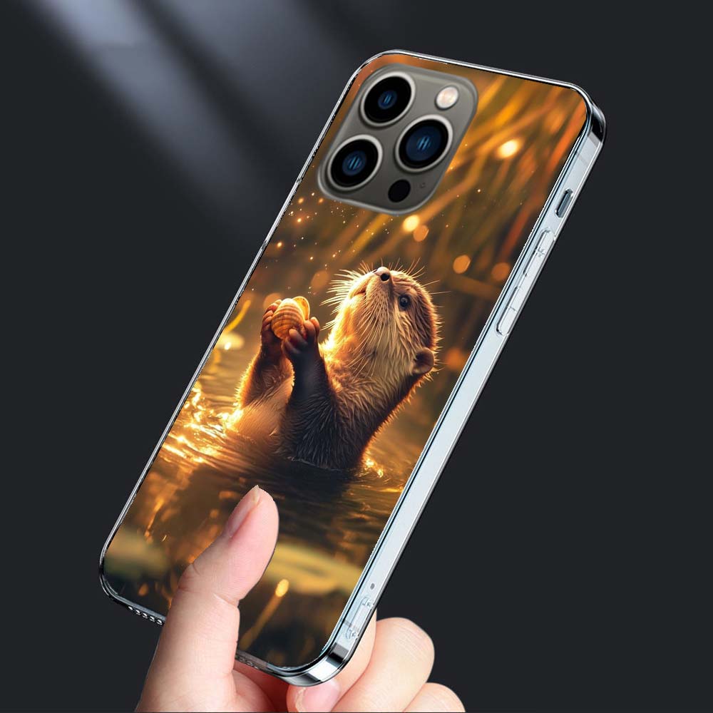 Otters, Wild Animals Phone Case For Iphone 16E 15 Pro 14 Plus 17E 16 17 Pro Max Air 11 12 13 Mini Shockproof Capa Cute Cover