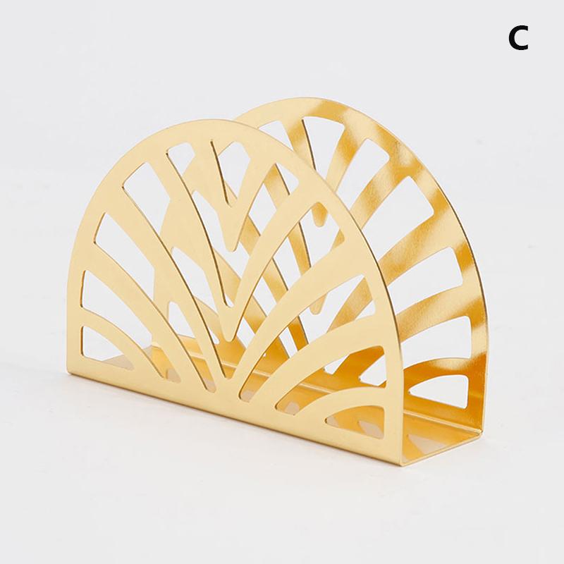 Gullbelagt Firkantet Serviett Holder i Rustfritt Stål, Håndkleholder, Kreativ Serviett