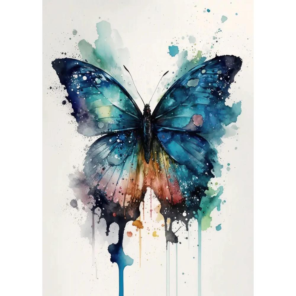 Safari Animals Watercolor Posters Colorful Children Prints Rainbow Animal Canvas Painting Wall Art Pictures Home Kids Room Decor