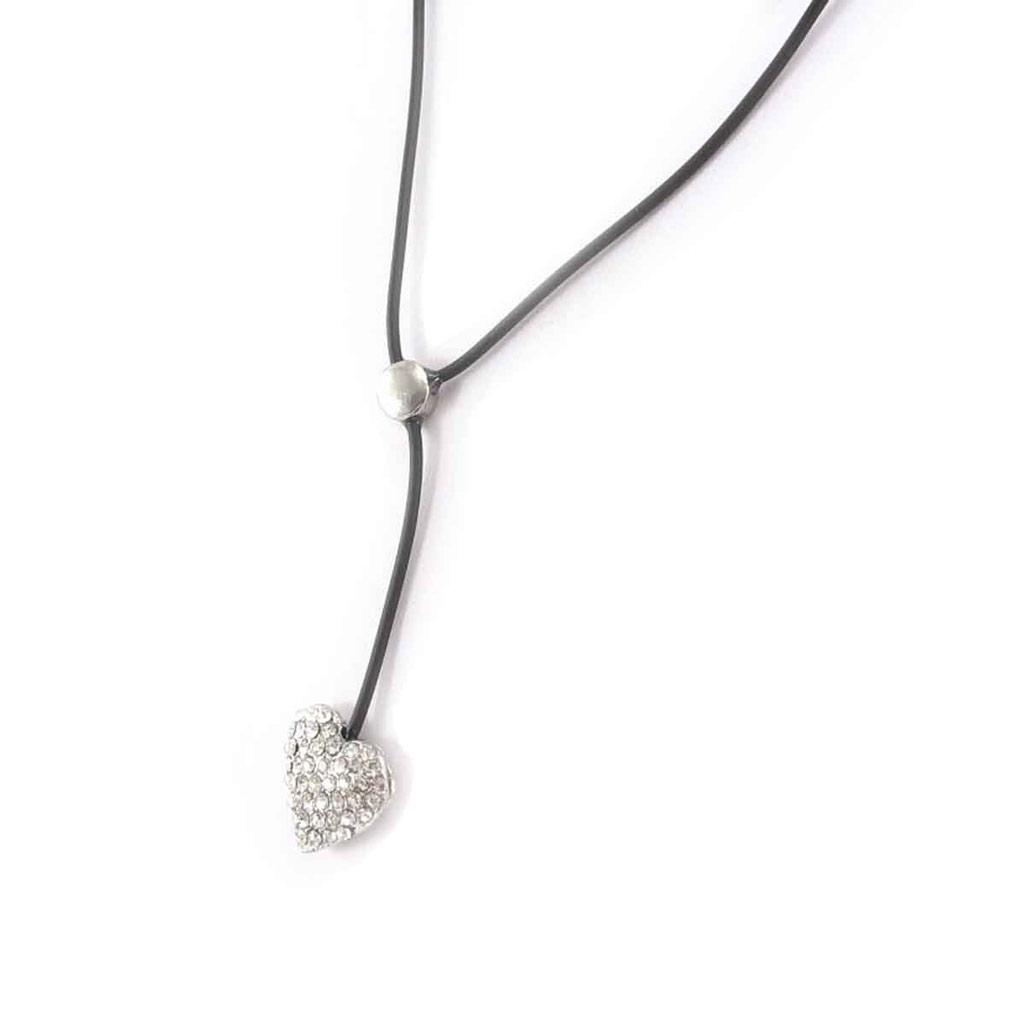 Les Trésors De Lily [J8072] - Designer Necklace 'Love' Black Silver
