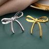6 Pcs Decorative Napkin Buckle Gold / Silver Serviette Ring Bow Napkin Ring  Western Restaurant