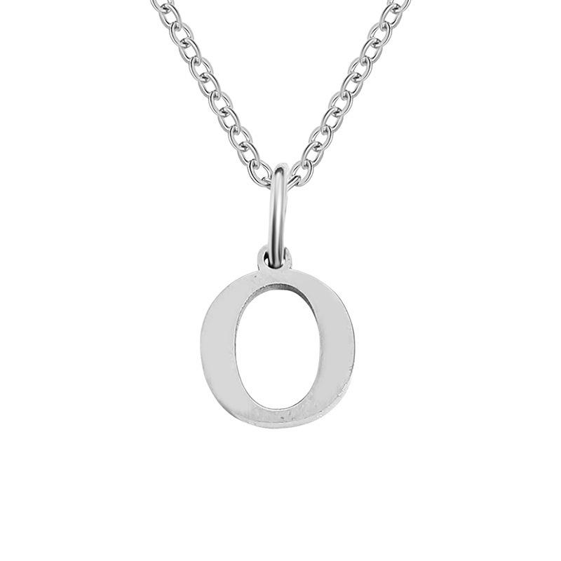 Elegante Collar con Colgante de 26 Letras para Mujer - Diseño Único Cadena para Clavícula de Acero de Titanio