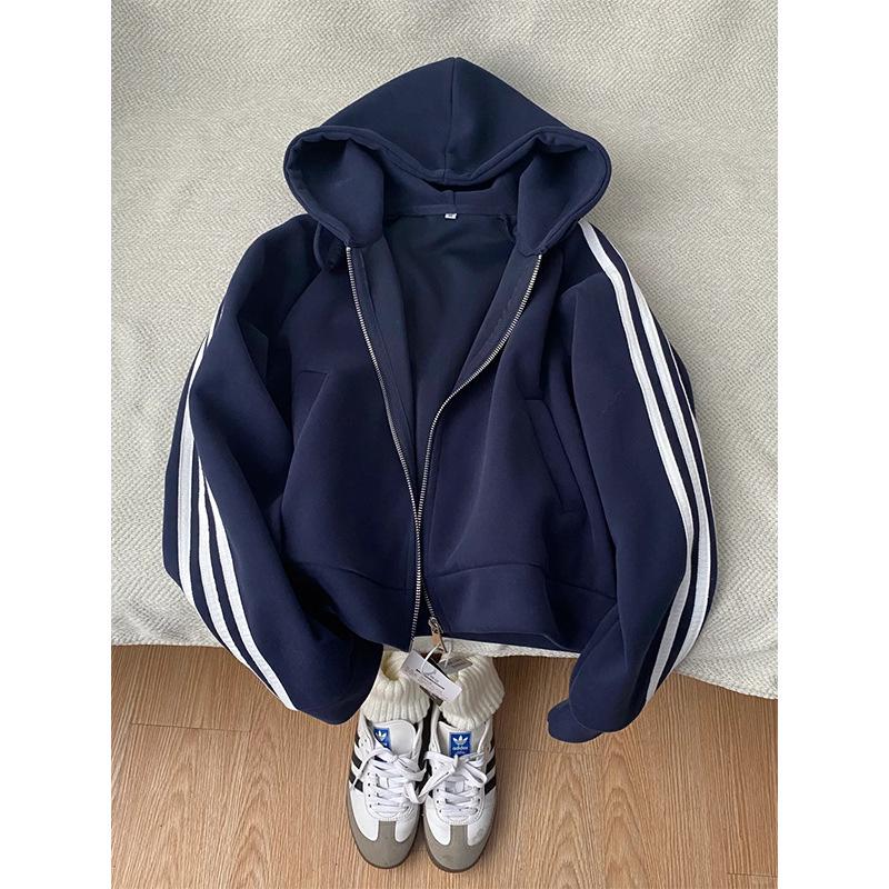 Women's Sporty Three-Stripe Baseball Jacket - Autumn 2025
