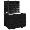 Vidaxl Storage Chest, Black, 58X40.5X42 Cm, Solid Pine