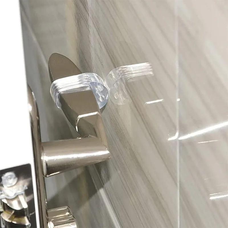 Handle Door Stop Silicone Door Stop Transparent Wall Protections Door Handle Bumper Furniture Protections Pad Handle Buffer
