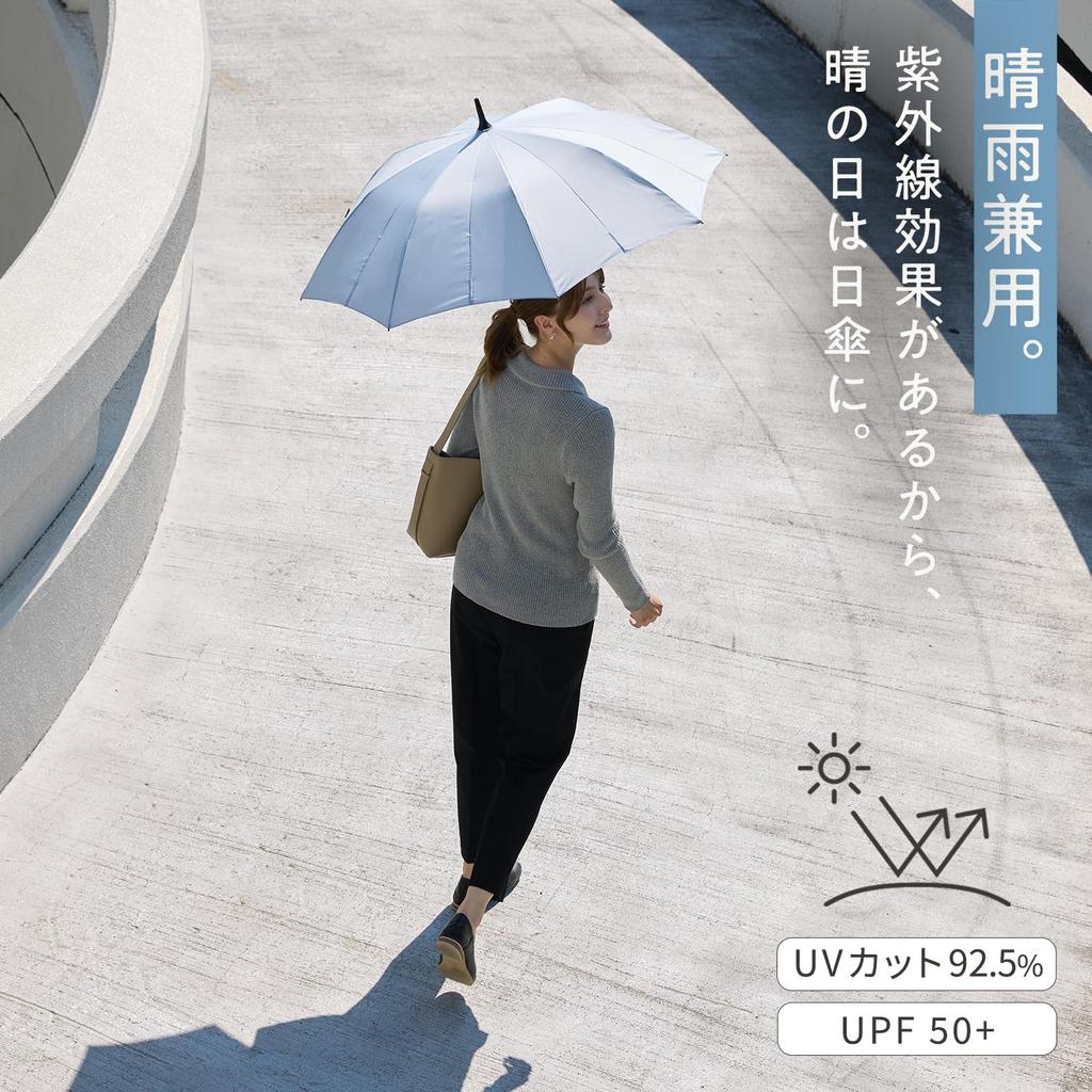 Marna Shupatto Umbrella Lightweight folds up automatically when Long Black S511BK - (fabric closed), Water-repellent, Buttonless, Umbrella, Men's &
