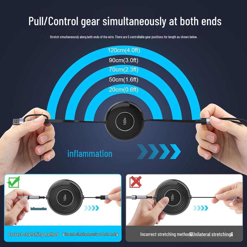 Multi-Purpose Magnetic Charging Watch with Retractable Mobile Phone Data Cable - Perfect for Creative Gifts
