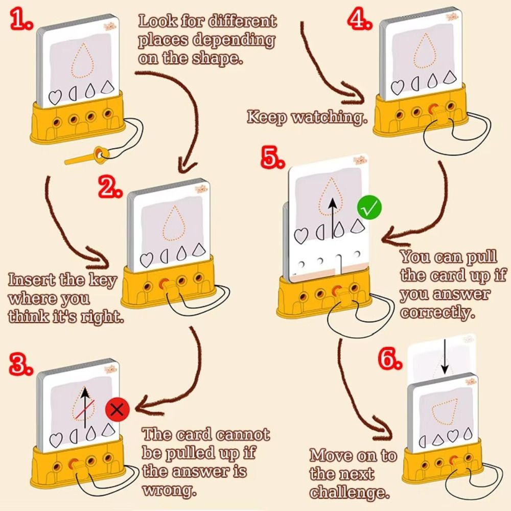Early Educational Kids Logic Key Puzzle Game Matching Game Key Thinking Puzzle Toy  Christmas Gifts