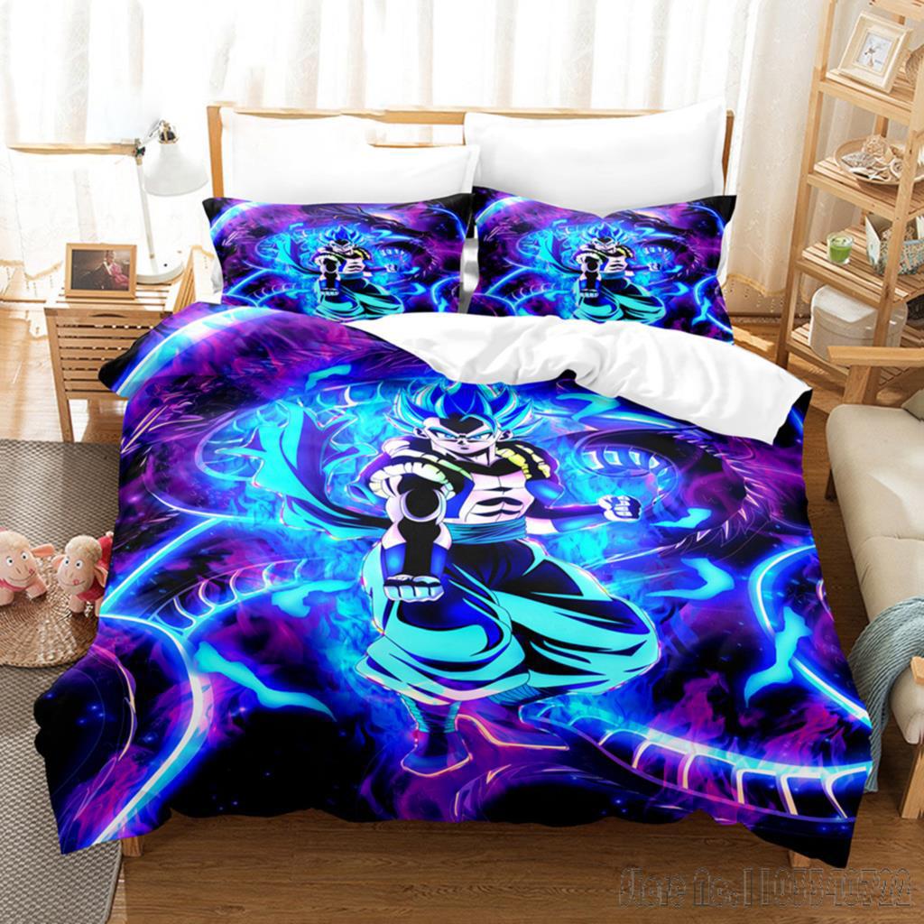 Comforter Cover Dragon Ball Anime Goku Bedding Set Baby Duvet Cover Sets Bedclothes Twin Single King Kids Adult Gift