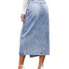 Women's Irregular Slit Denim Shorts - Slim Fit