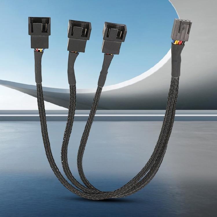 3/4 Way 4 Pin PWM Fan Splitter Cable PWM Fan Extension Cable for Computer Case 4Pin Fan Cable PC Fan Extension Cable