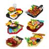 Byggeklosser Barnas Pedagogiske Samling Matmodell Kompatibel med Lego Gutt Puslespill Biff Hamburger Hot Pot Leke