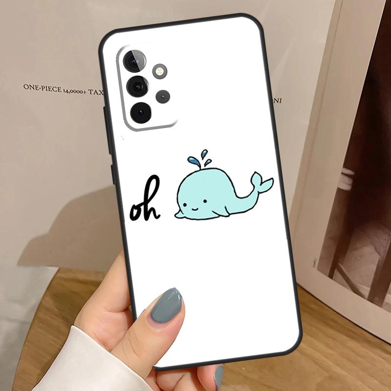Sea Whale Narwhals Case For Samsung Galaxy A34 A54 A17 A35 A55 A06 A16 A26 A36 A56 A53 A32 A52 A33 A13 A14 A15