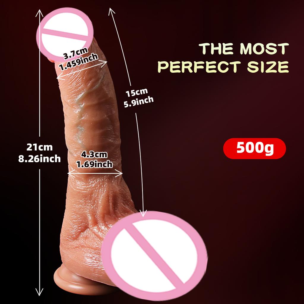 Sexy Adult Toy Dildo Realistic Manual Silicone Dildo for Women Clitoral Vagina Stimulation Anal Massager with Strong Suction Cup
