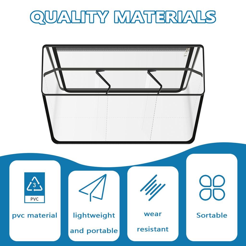 1/2/3Pcs Clear Beach Bag Trendy Organizer Waterproof Insert Divider Pouch PVC Transparent Storage Ladies Tote Accessories