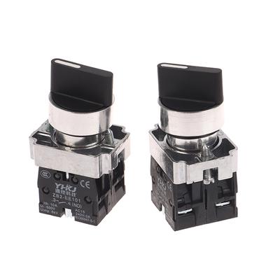 1 sztuka 22 mm Przyciskowy przełącznik obrotowy Xb2-Bd25 Bd53 1NO1NC 2NO 2/3 pozycyjny Samozamykający Samoresetujący Przełącznik z pokrętłem selektora