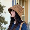 Autumn And Winter Retro Knitted Bucket Hat Mixed Color Texture Warm Basin Hat Fashion Casual Show Face Small Versatile