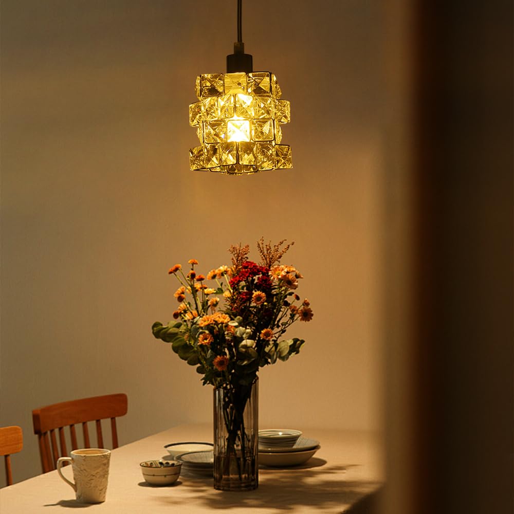 Cerdeco Hanglamp Een luxueus ontwerp met kristal Eenvoudig een vleugje PSE toe te voegen Ophanging binnenplafond plafond PD011 Licht verblindend, aurora-achtig