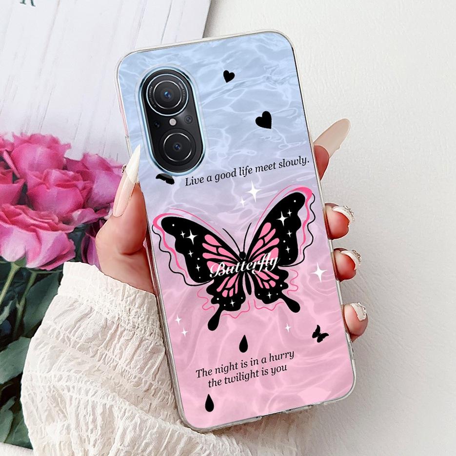 For Huawei Nova 9 SE Case Nova9 Pro Luxury Flowers Painted Cover Soft Slim Phone Case For Huawei Nova 9 Pro Nova9 SE Fundas Bags