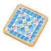 DIY Glass Mosaic Tile Coaster Set Mixed Color Mosaic Kit with Wooden Coaster Kids Adults Handmade Mosaic Crafts Coaster with Accessories