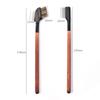 1Pcs Stainless Steel Eyebrow Comb Wood Handle Double-Sided Dual Purpose Makeup Brush Eyelash Comb with Cover Cosmetic Tools