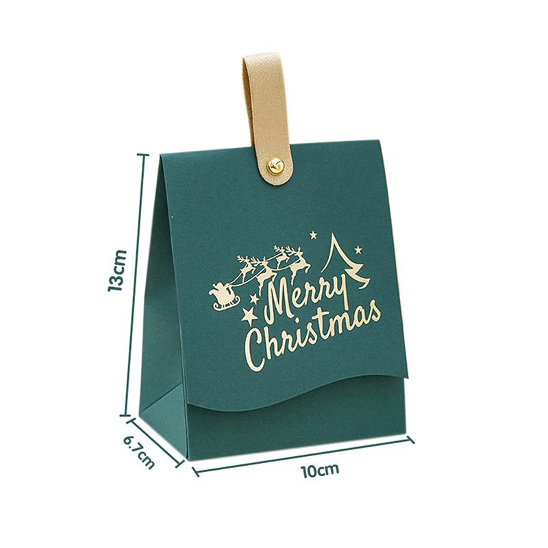 5Pcs Merry Christmas Gift Box For Wrapping Cookies And Candy Box Christmas Gift Bags