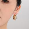 High Quality Silver Color Gold Chunky Hoop Earrings for Women Smooth Punk Ear Jewelry 2026 New Wholesale
