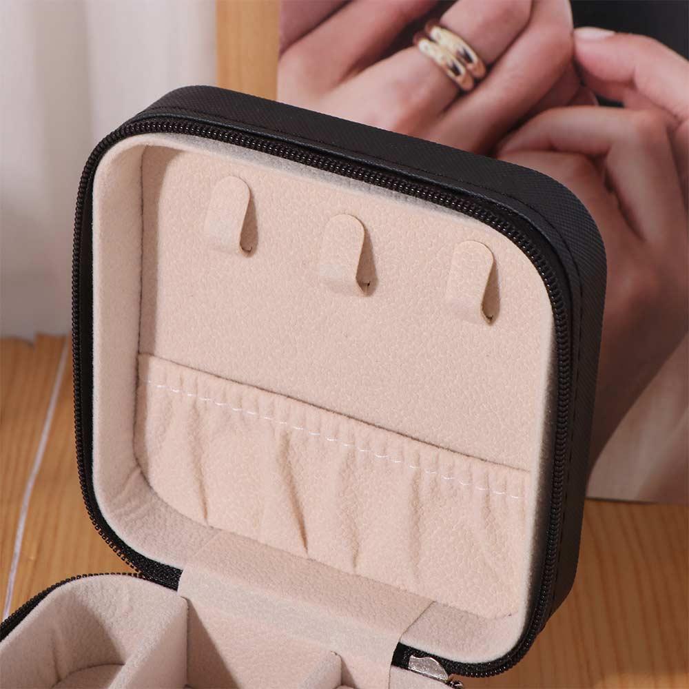 Display Zipper Jewelry Storage Case Necklace Ring Earrings Organizer Holder  Gift