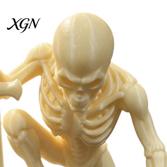 Mysterious Room Ornament 3D Printed Skeleton Figurine with Swords, Creative Desktop Ornament, Gifts for Friends Swords Statue Home Office Halloween
