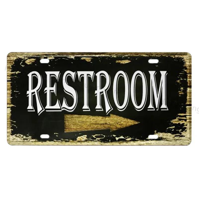 DORA Tin Sign OPENCLOSED Free WIFI License Plate Store Wall Decor Restrooms Tin Sign Vintage No Smoking WC Metal Sign Painting Plaques Poster