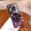Applicable To Huawei Pura11pro Mobile Phone Case Glitter Electroplated Rhinestone Mate11 Makeup Mirror Magnetic Suction Bracket Cover