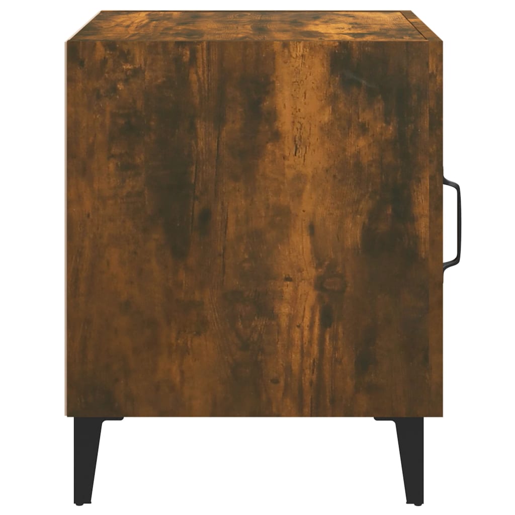 Nightstands 2 pcs Smoked Oak Wood Based Material