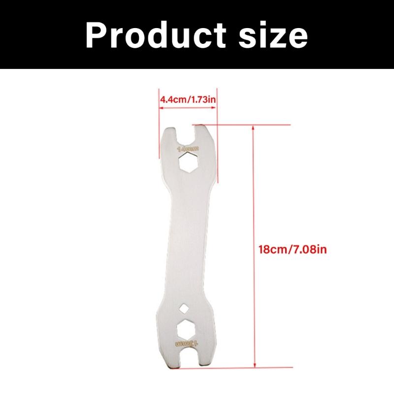 Bicycles Hub Cone Wrench Stainless Steels Bike Hub Wrench Repair Tool For Efficient Bicycles Repairs Easy to Use
