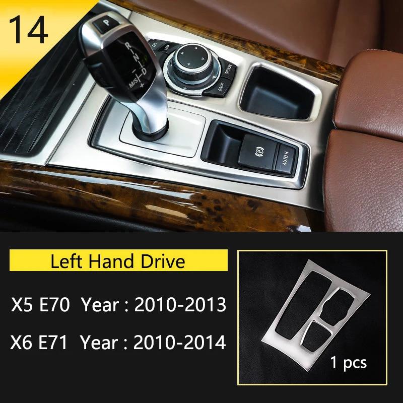 For BMW X5 X6 E70 E71 E72 Car Styling interior Buttons panel frame Decoration Cover Trim Car Sticker stainless steel Accessories