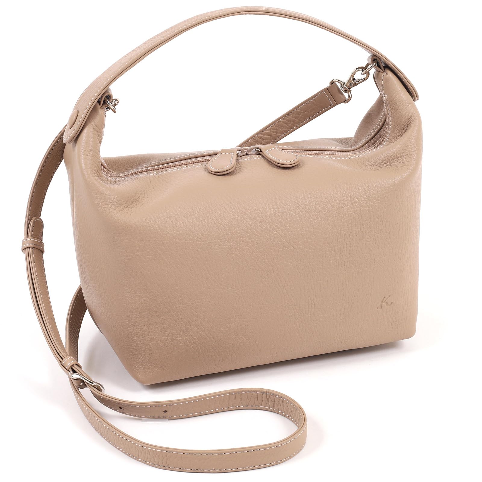 

Waterproof 2way Handbag Cafe au Stitch 67901 [Kitamura] Y-1397 Women s lait/White [Brown]