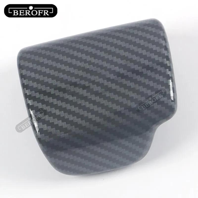For LEADING ONE 2020 Car Gear Shift Knob Head Cover Interior Sticker Styling Accessories Matte silver Carbon fibre