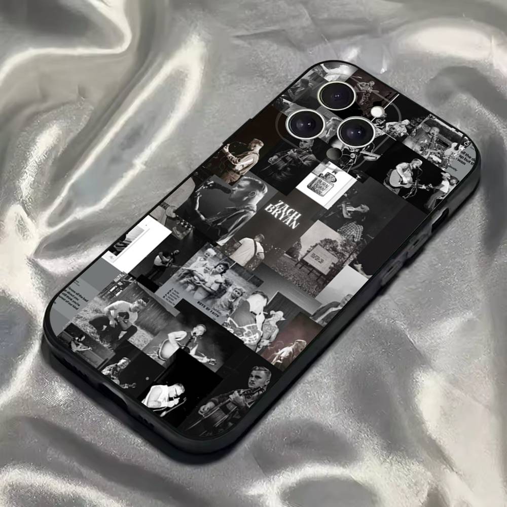 Singer Z-Zach Bryan Phone Case For iPhone 16,15,14,13,12,11,Pro,Max,Plus,X,XS,SE4,E,Mini,Soft Black Case