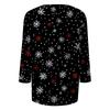 Women's T Shirt CHristmas Print 3/4 Sleeve Daily Weekend Fashion Basic V- Neck Regular Top