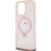 Hello Kitty Hkhmp15Xhrsgep Iphone 15 Pro Max 6.7 Różowy/Pink Hardcase Ring Stand Glitter Electrop Logo Magsafe