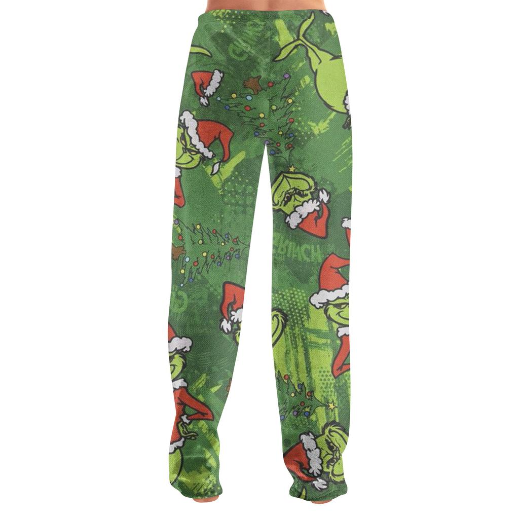 Women  Winter Print Pants Full Length Long Trousers Sports Pants