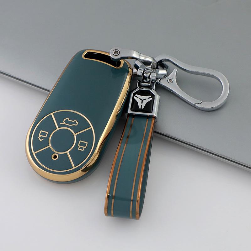 ORA Car Key Case - Suitable for Great Wall Models (Good Cat, Black Cat R2, White Cat R1, Good Cat GT) - New Energy Cars - Women's Shell Buckle Design.