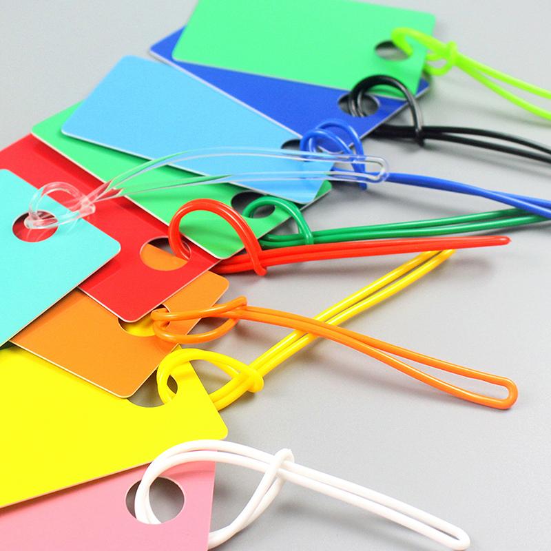 50Pcs Travel Tags Plastic Bag Loops Colorful Luggage Id Label Strap Holder Lanyard Portable Travel Accessories