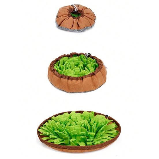 Dog Snuffle Mat Pet Sniffing Pad Foldable Slow Feeding Mat Interactive Puzzle Toy Non-slip Dog