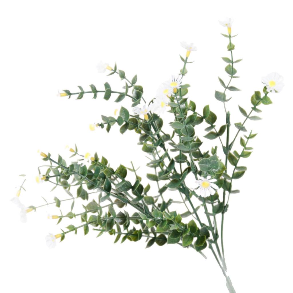7-Takkige Eucalyptus Margriet Kunstbloem Arrangement voor Huisdecoratie en Landschapsarchitectuur