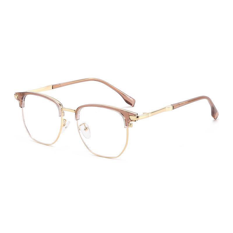 2026 TR90 Ultra-light Semi-rim Browline Blue Light Blocking Business Glasses Frame