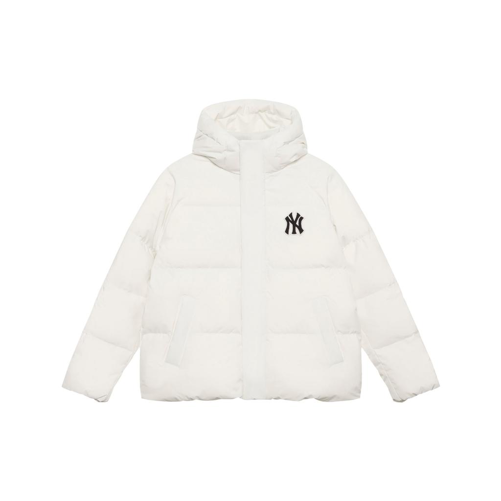 New MLB Preppy Style Collection New York Yankees FW24 Down Jacket Unisex Cream 3ADJV1046-50CRS