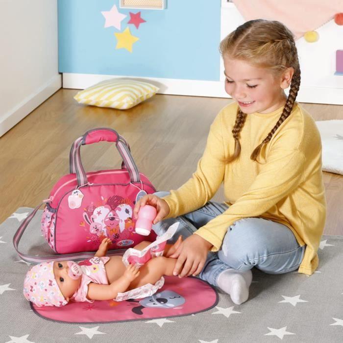 Sac À Langer BABY BORN - ZAPF CREATION - Changing Bag - Rose - Pour Poupée 36 Et 43 Cm