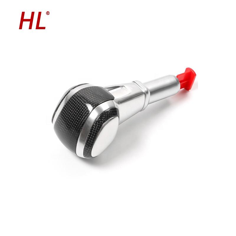 Elegant Interior Retrofit Aluminum Alloy Gear Shift Knob Upgrade Kit Carbon Fiber Leather for Porsche Cayenne 2011-2017